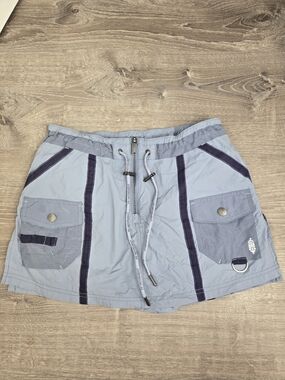 Free People Movement Moonbeam Rainwater Slate Blue Gray Utility Skort XS